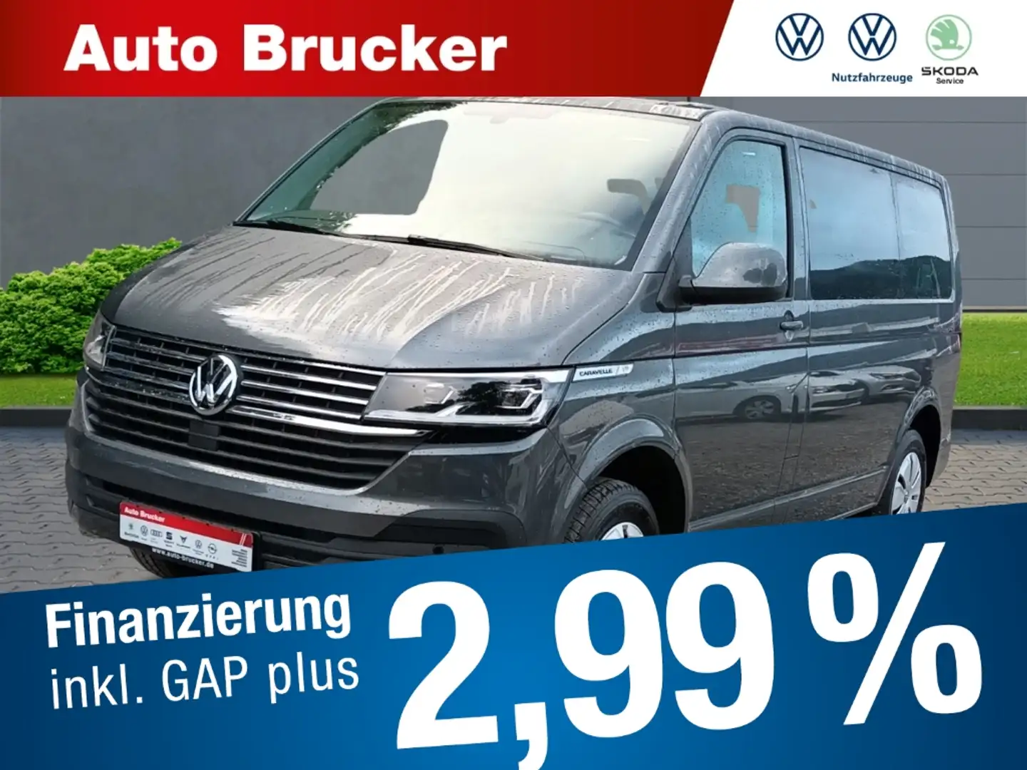 Volkswagen T6.1 Caravelle 2.0 TDI+Abstandsregeltempomat+Sitzheizung+Navigati Šedá - 1