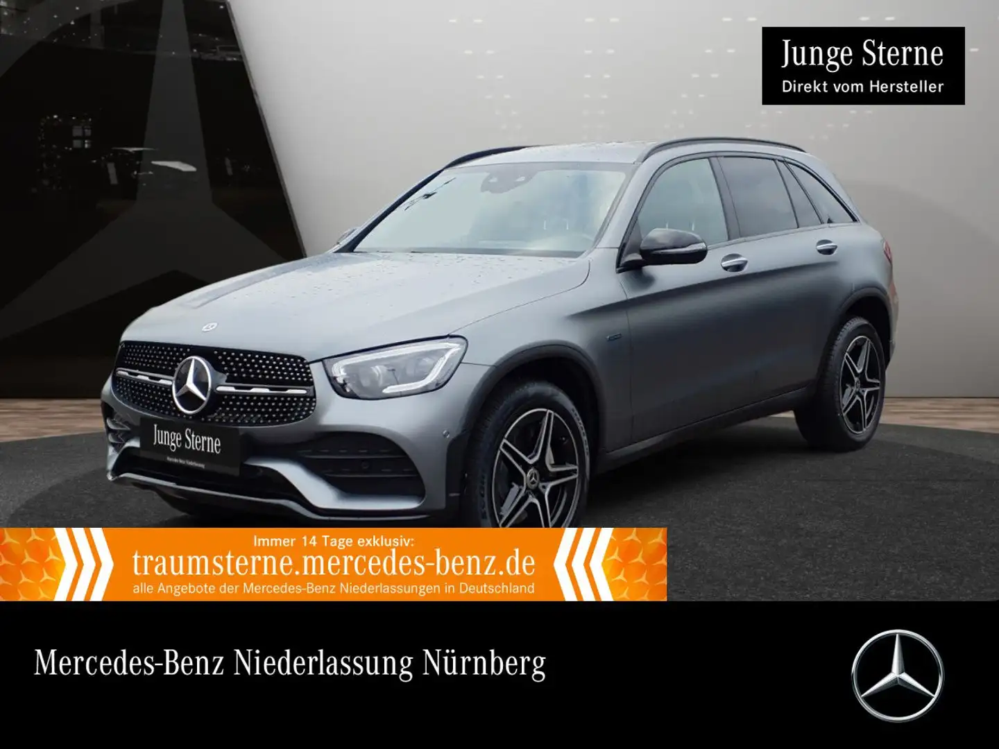 Mercedes-Benz GLC 300 de 4M AMG+NIGHT+MULTIBEAM+KAMERA+SPUR+TOTW Grau - 1