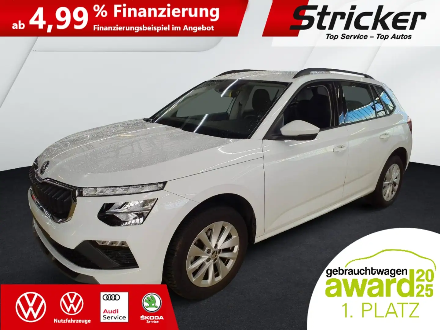 Skoda Kamiq Selection 1.5TSI DSG 249,-ohne Anzahlung Navi ACC Weiß - 2