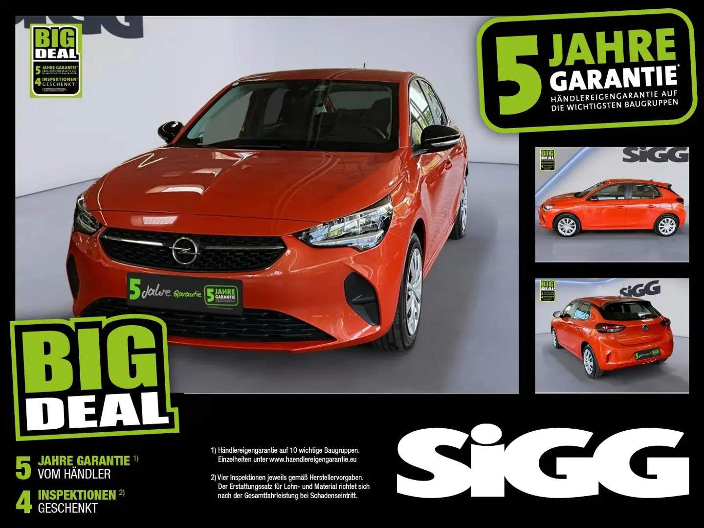 Opel Corsa F e Edition SpurH KlimaA PDC W-Pumpe Orange - 1