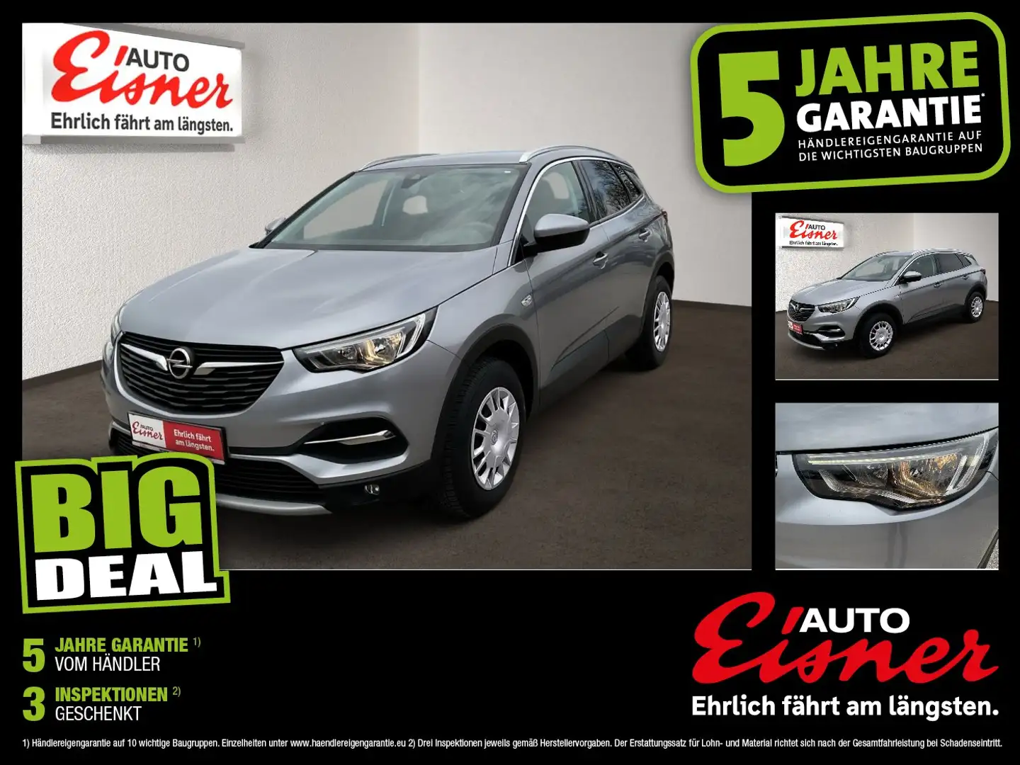 Opel Grandland X INNOVATION 1.5 2xKlima Akustikglas Silber - 1