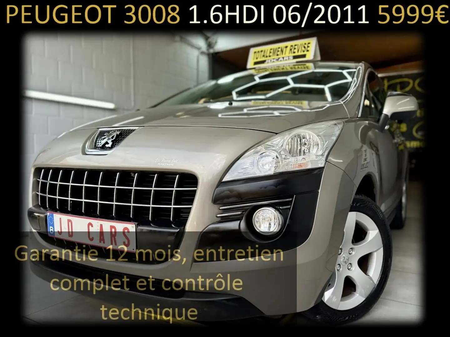 Peugeot 3008 3008 1.6 HDi ‼️GARANTIE 1 AN CTOK‼️ Gris - 1