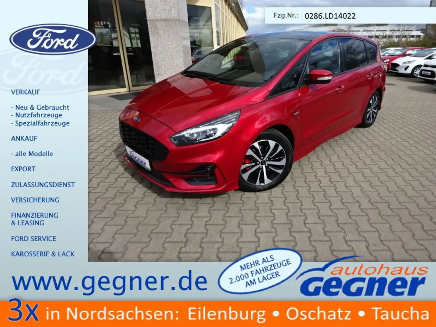 Ford S-Max 240PS Autm. ST-Line Pano Standheizung Rot - 1