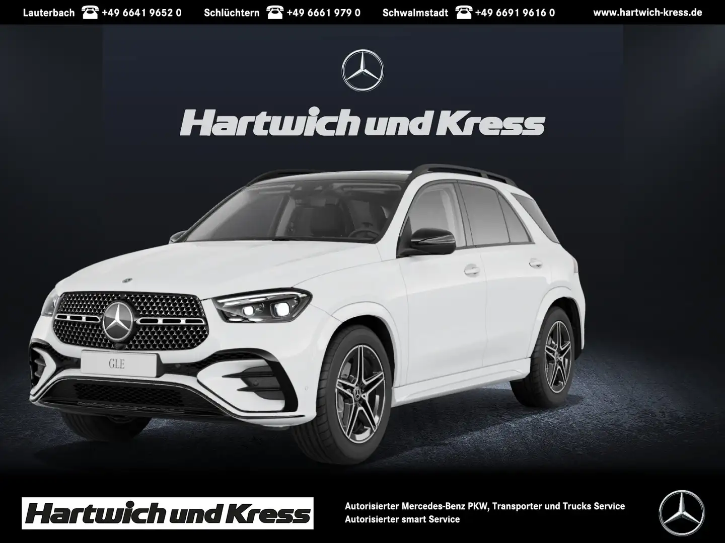 Mercedes-Benz GLE 300 GLE 300 d 4Matic AMG Line +AHK+Pano+HUD+Night+ShzF Blanc - 1