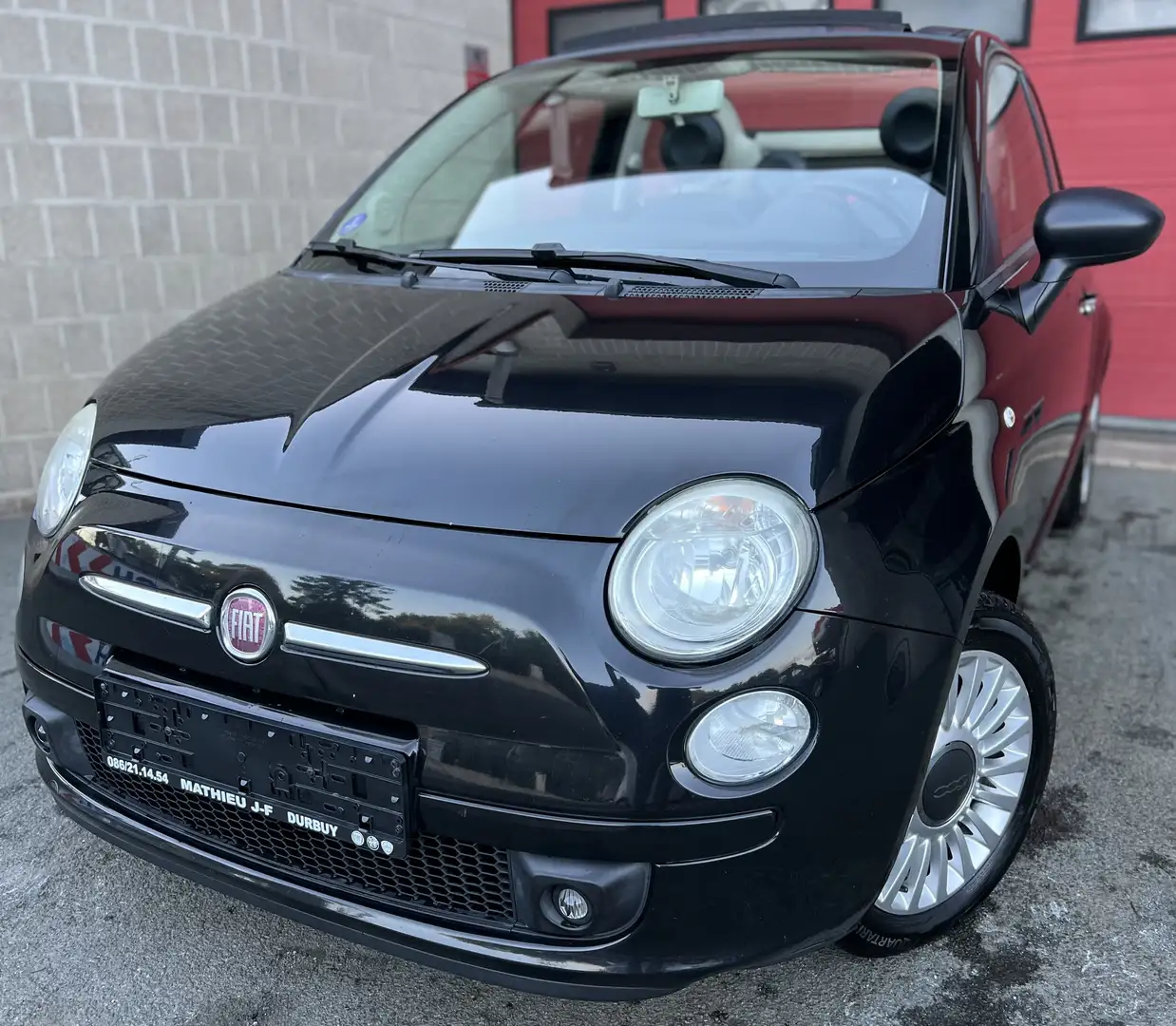 Fiat 500C 1.2i Lounge PUR-02 Stop & Start + CLIM Zwart - 1