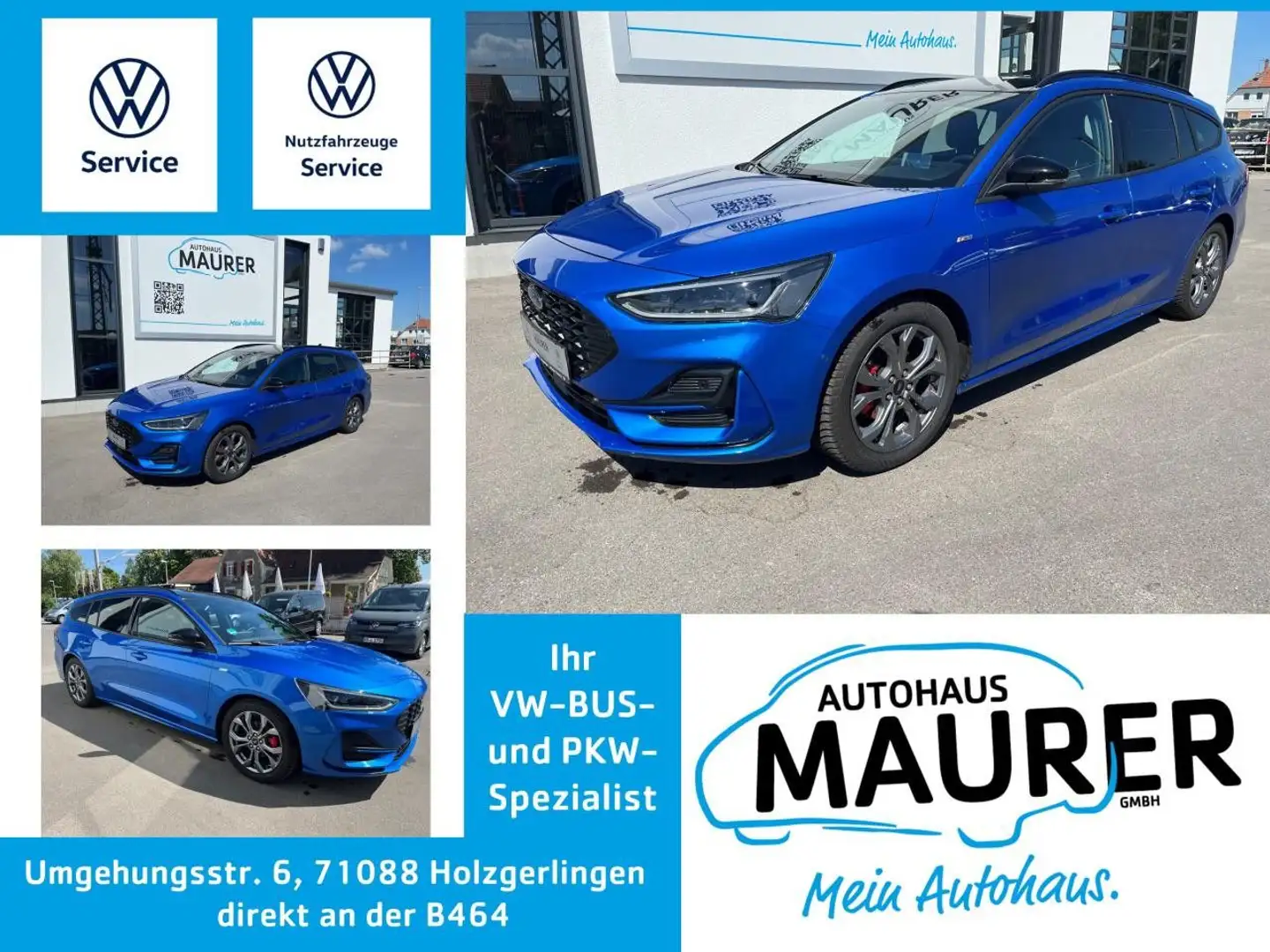 Ford Focus Turnier 1,0EcoBoost ST-Line X Matrix ACC B&O Blau - 1