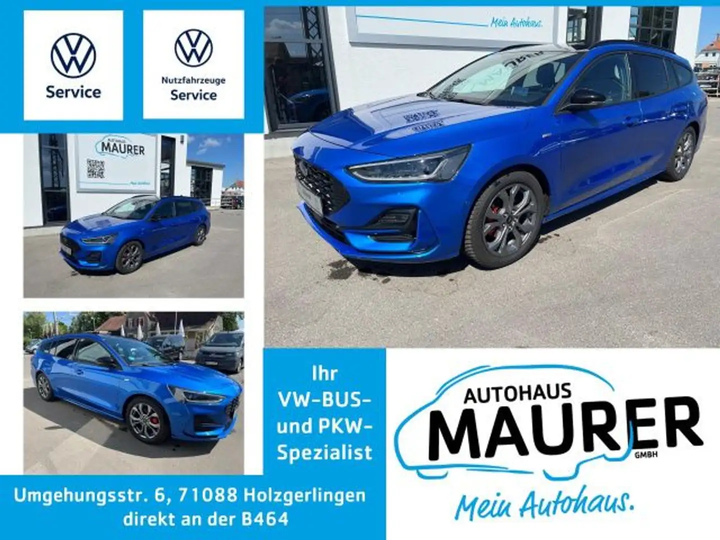 Ford Focus Turnier 1,0 EcoBoost ST-Line X Matrix ACC Blau - 1