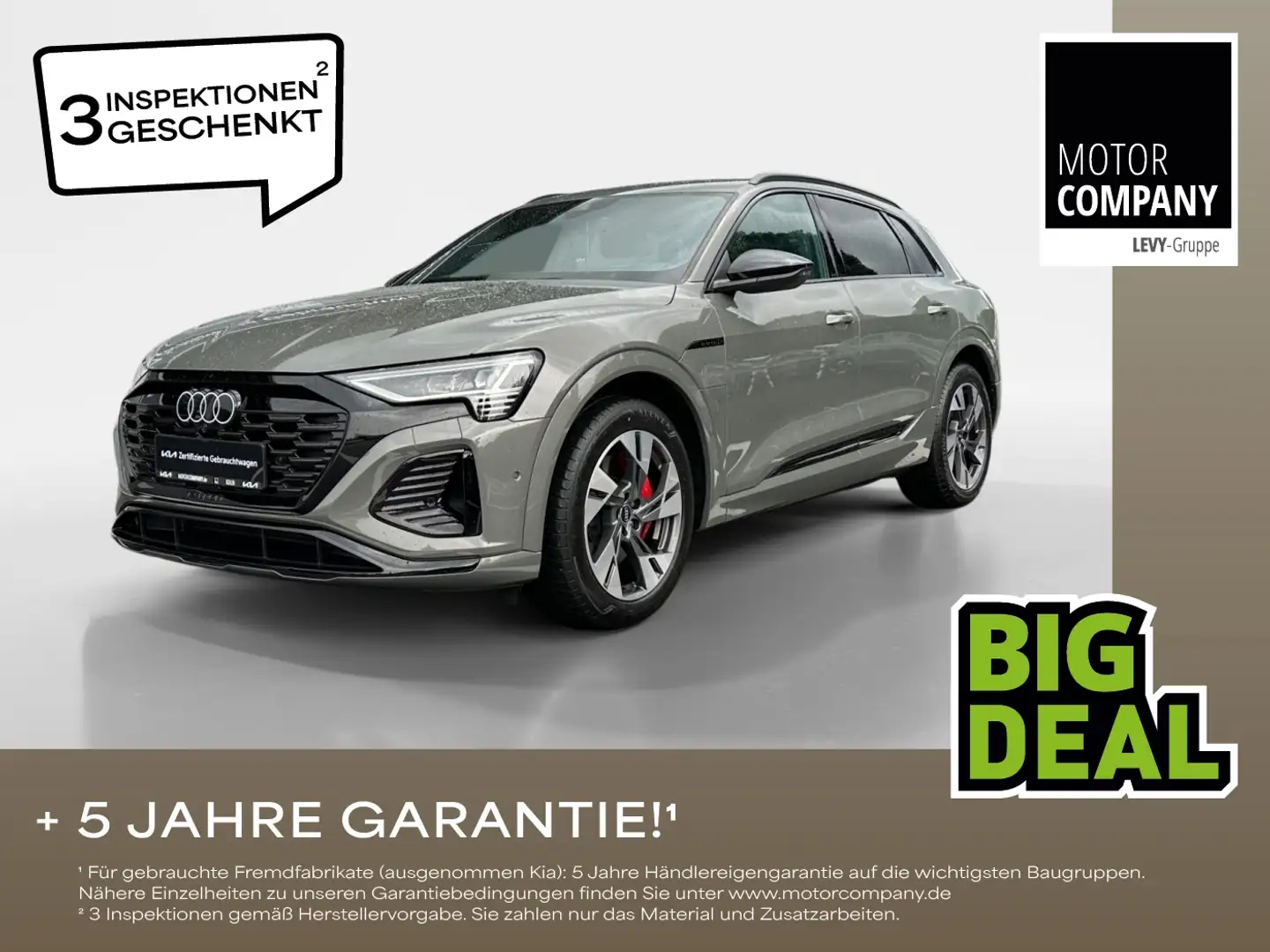 Audi Q8 e-tron 50 quattro S-Line ACC HUD STH MATRIX Grijs - 1