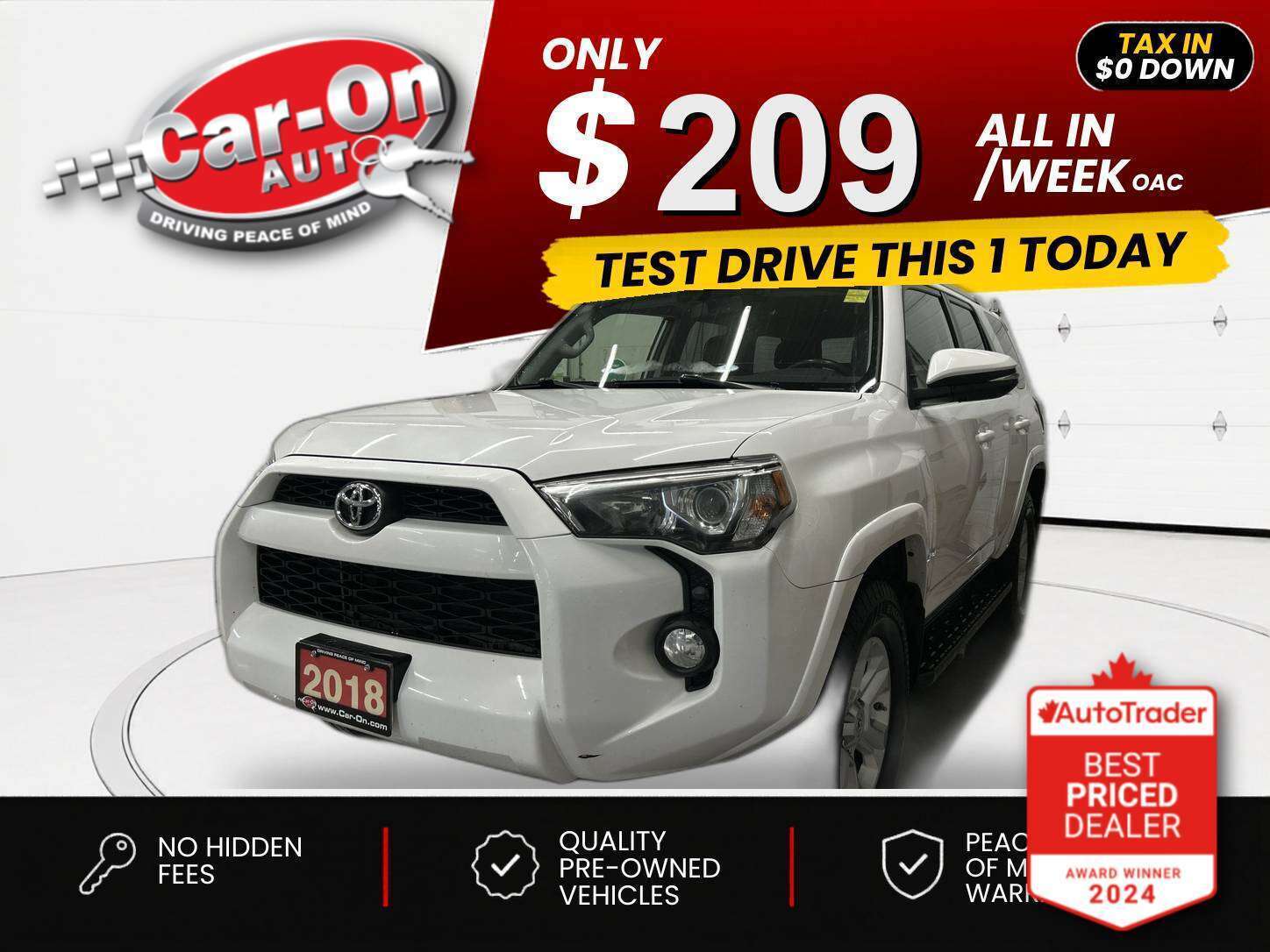 White 2018 Toyota 4Runner SUV / Crossover Automatic