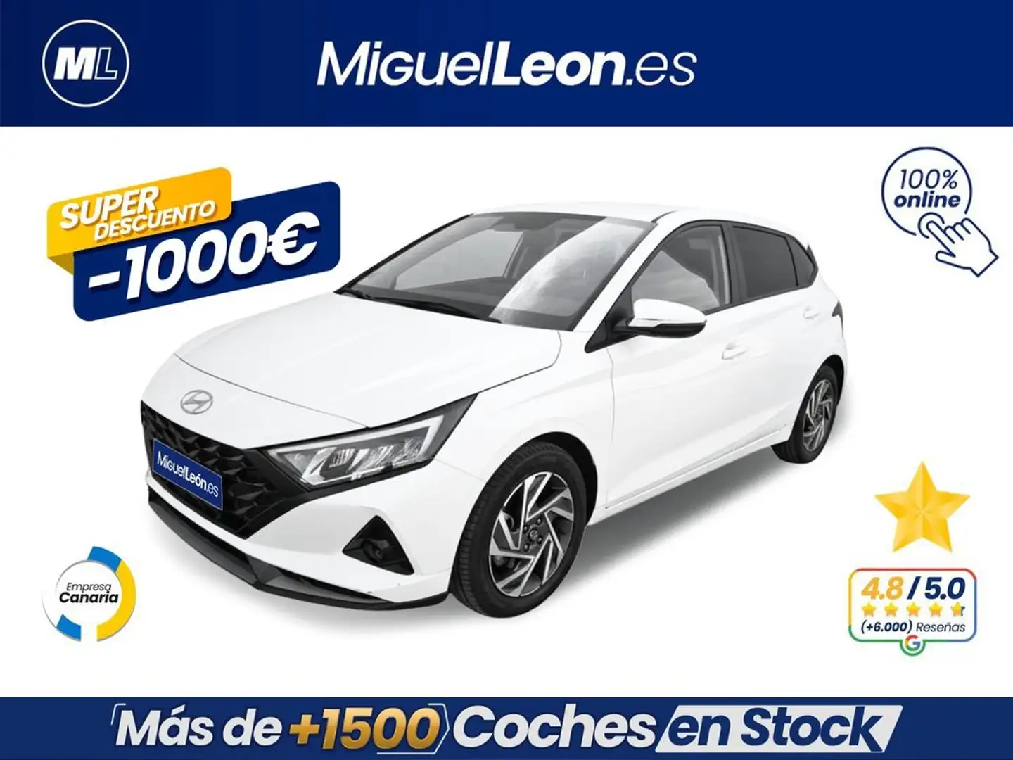 Hyundai i20 1.0 TGDI Klass 100 Blanco - 1