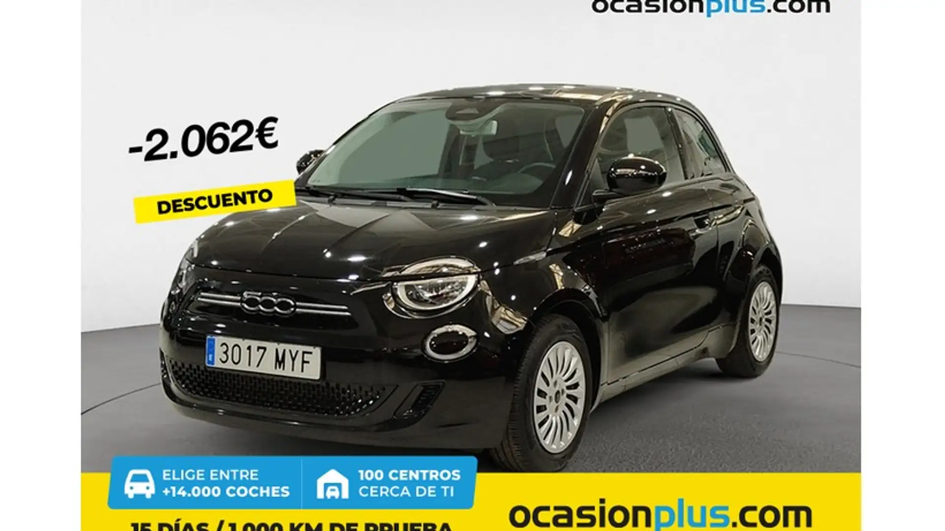 Fiat 500e Action 70KW Noir - 1