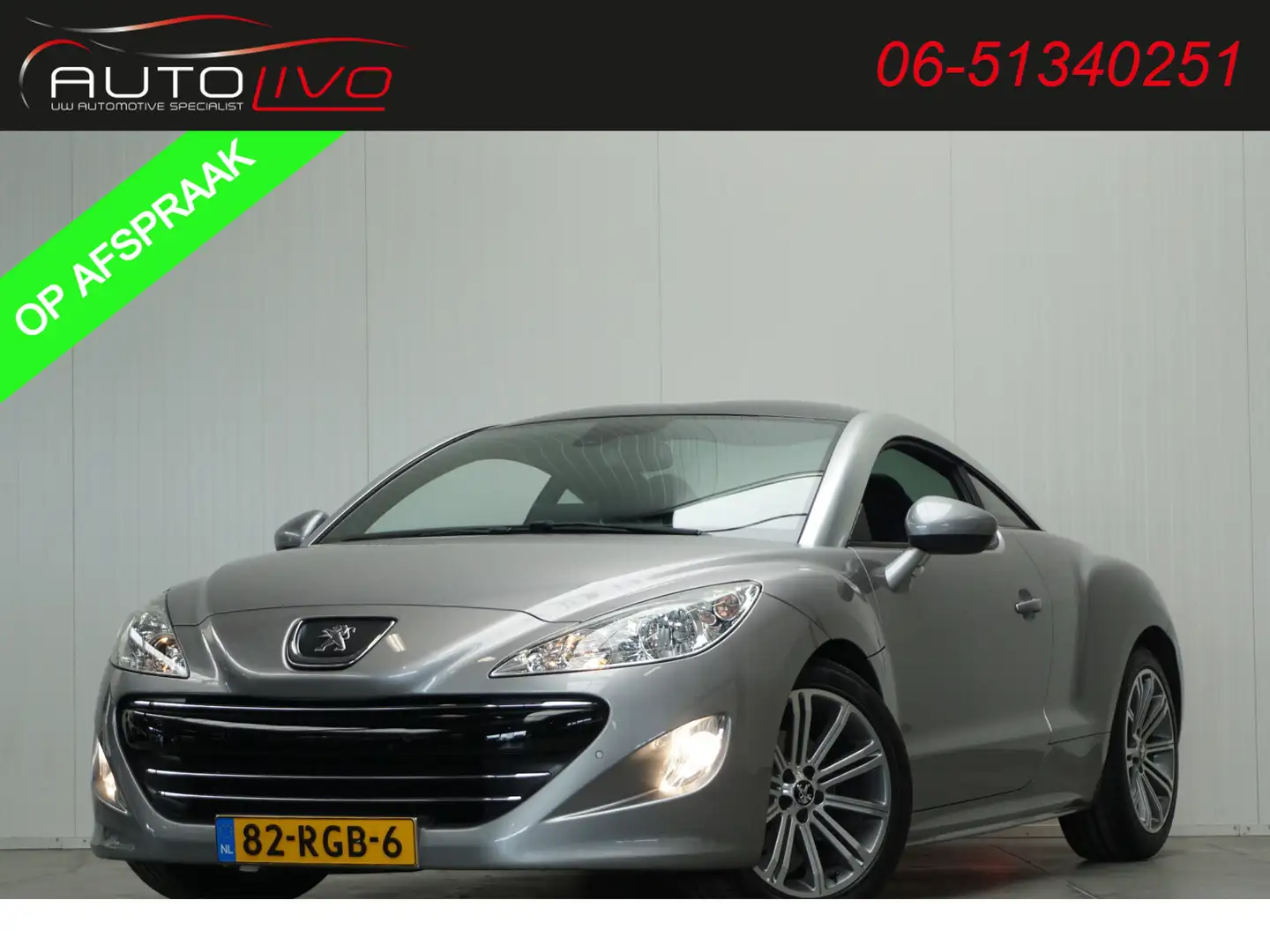 Peugeot RCZ 1.6 THP AUTOMAAT! NL AUTO! LEER JBL NAVI CLIMA PDC Grijs - 1