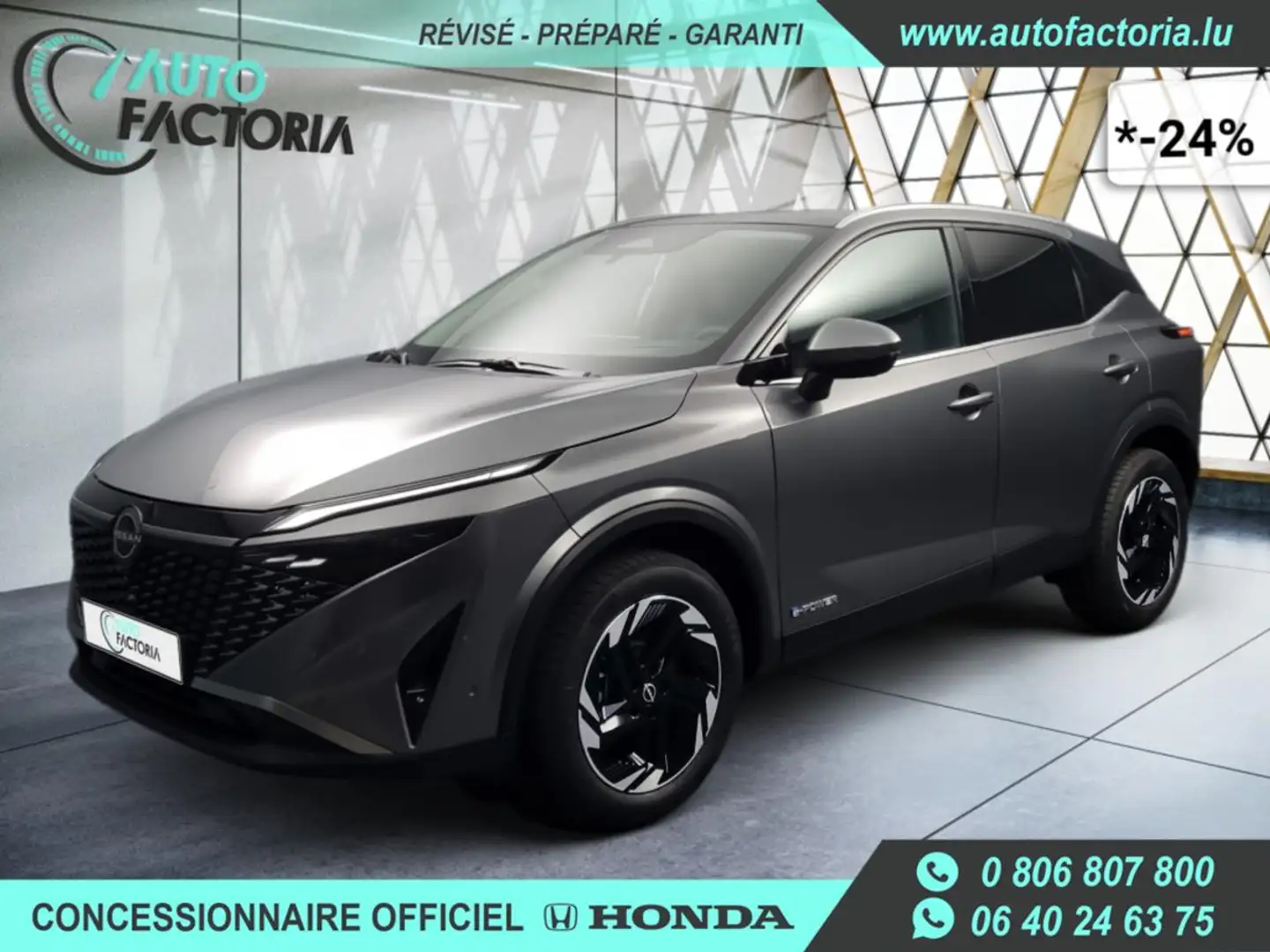 Nissan Qashqai -24% 1.5 E-POWER 205 CV BVA+GPS+CAM360+Opts Grau - 1