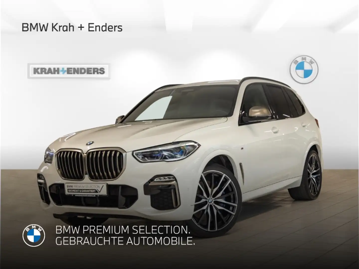 BMW X5 d+Panorama+AHK+Navi+HUD+Leder+e-Sitze+RFK White - 1