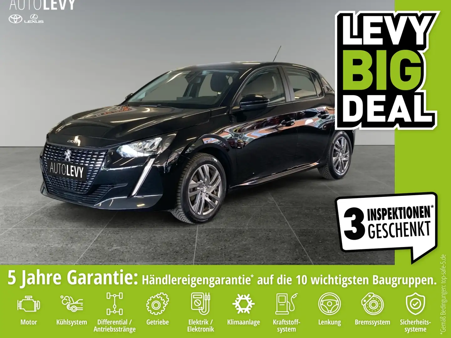 Peugeot 208 PureTech 100 EAT8 Active Pack *PDC*SHZ* Siyah - 1