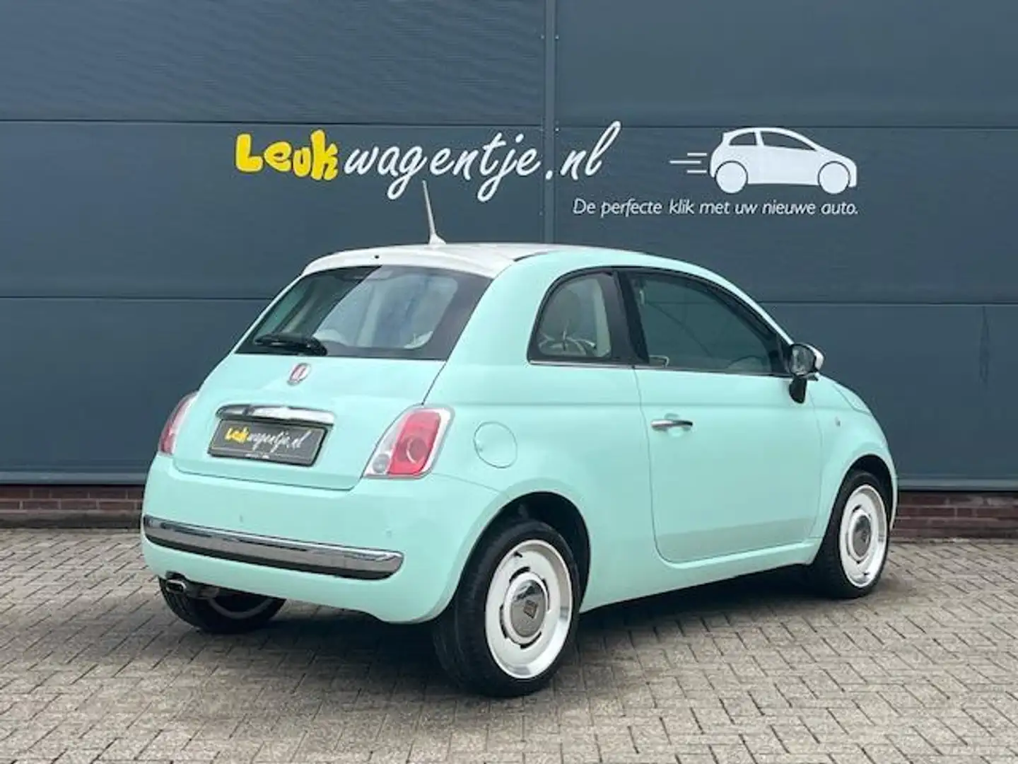Fiat 500 1.2 Vintage ‘57 *leer *unieke uitvoering *mintgroe Groen - 2