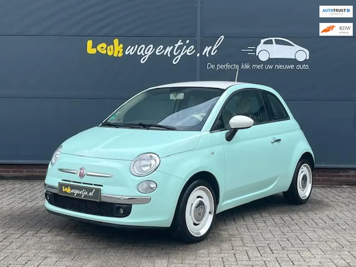 Fiat 500 1.2 Vintage ‘57 *leer *unieke uitvoering *mintgroe Groen - 1