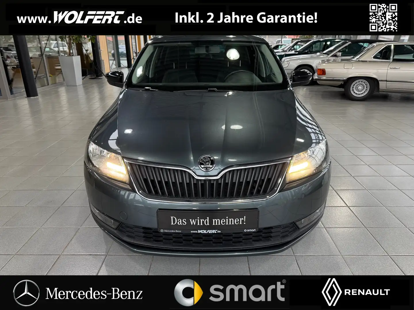 Skoda Rapid/Spaceback Ambition Automatik AHK mit 2 Jahren Garantie Gris - 2