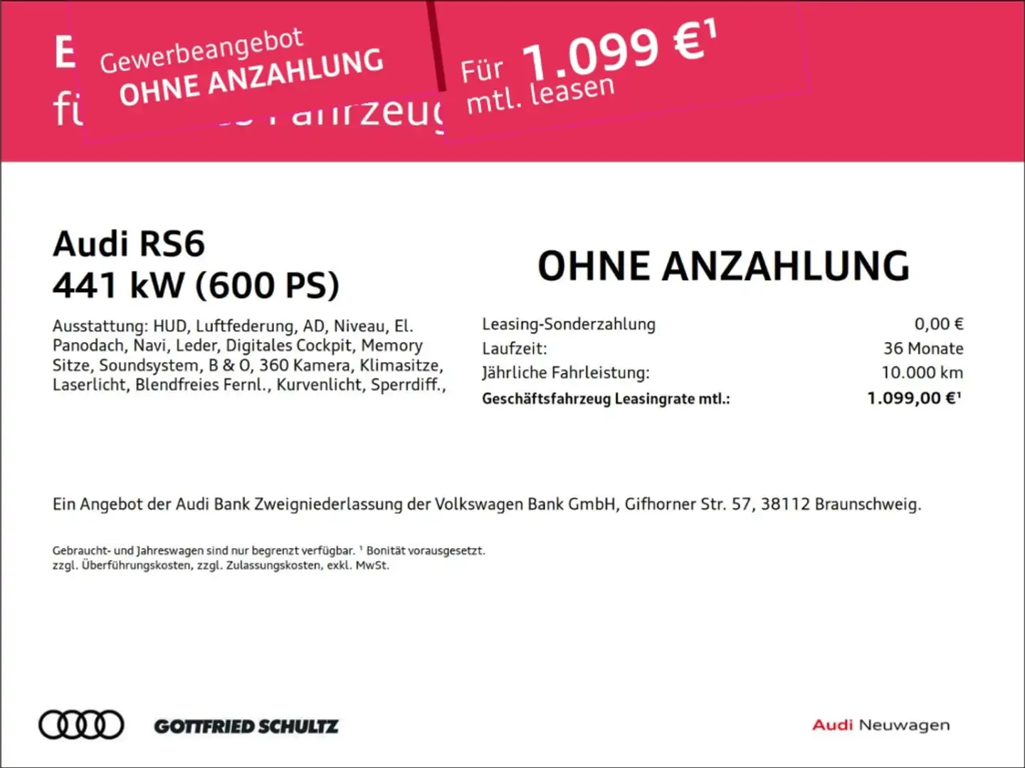 Audi RS6 Avant TFSI quattroRS-Dynamikpaket plus 305 km/h Ma Grau - 1