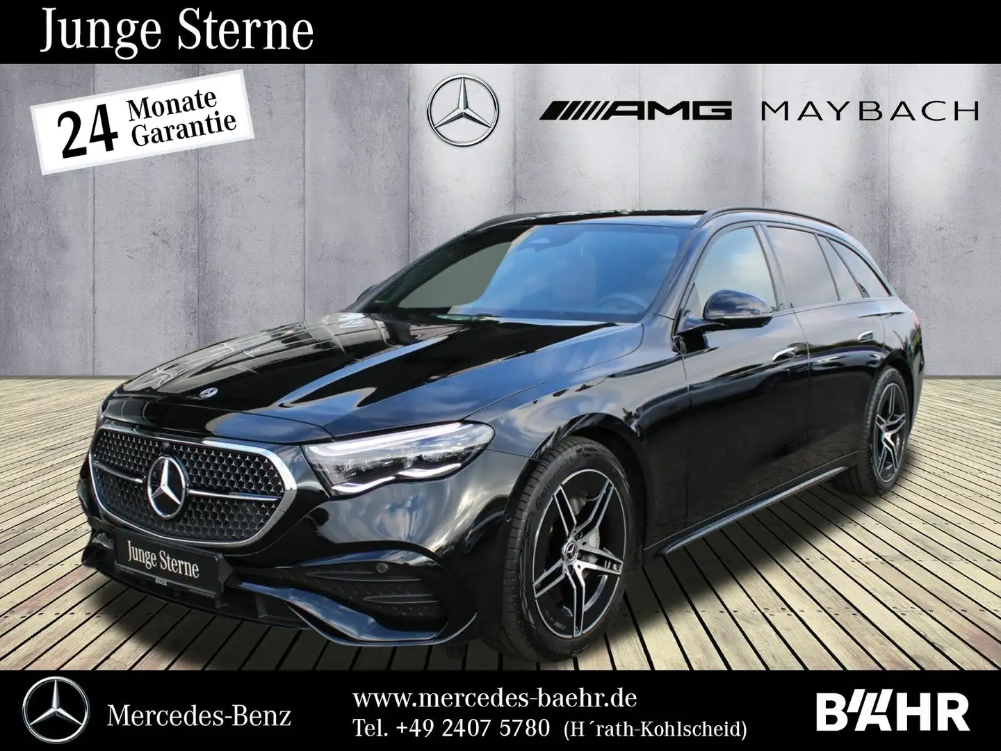 Mercedes-Benz E 220 E 220 d T AMG+Night/MBUX/Digital-Light/Pano/AHK Noir - 1