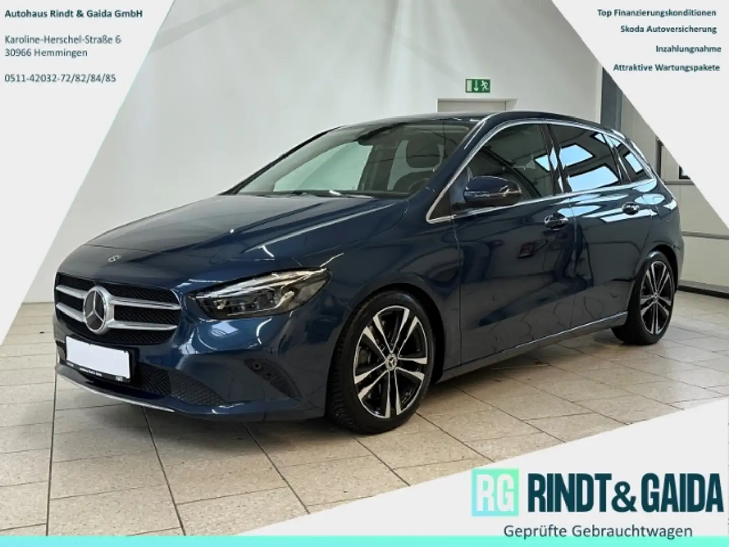 Mercedes-Benz B 220 4Matic MULTIBEAM HUD Navi 360°Kam AHK Blau - 1