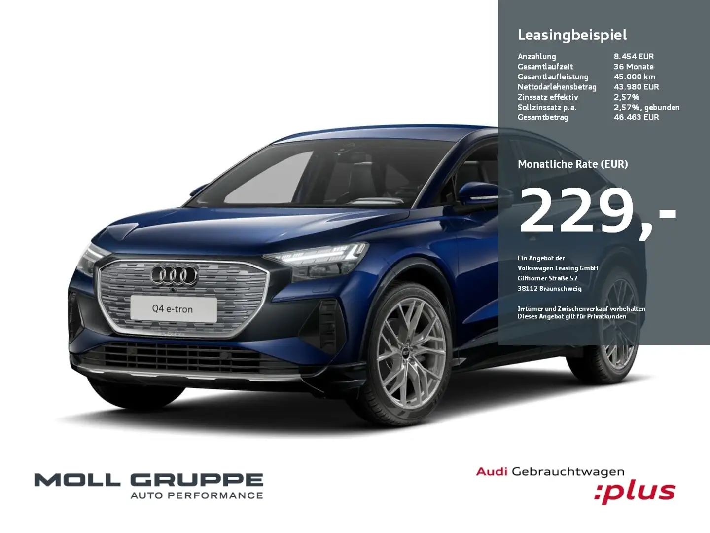 Audi Q4 e-tron Q4 Sportback 35 e-tron S line (AHK*Navi*Matrix) Blau - 1