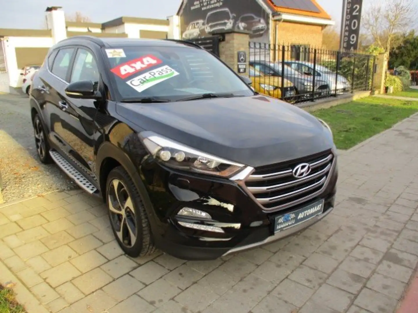 Hyundai TUCSON 1.6 T-GDi 4WD PREMIUM DCT AUTOMAAT FULL PANODAK Zwart - 1