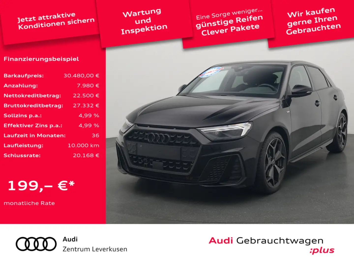 Audi A1 Sportback 35 S line VIRT LED KAM SHZ NAVI Schwarz - 1