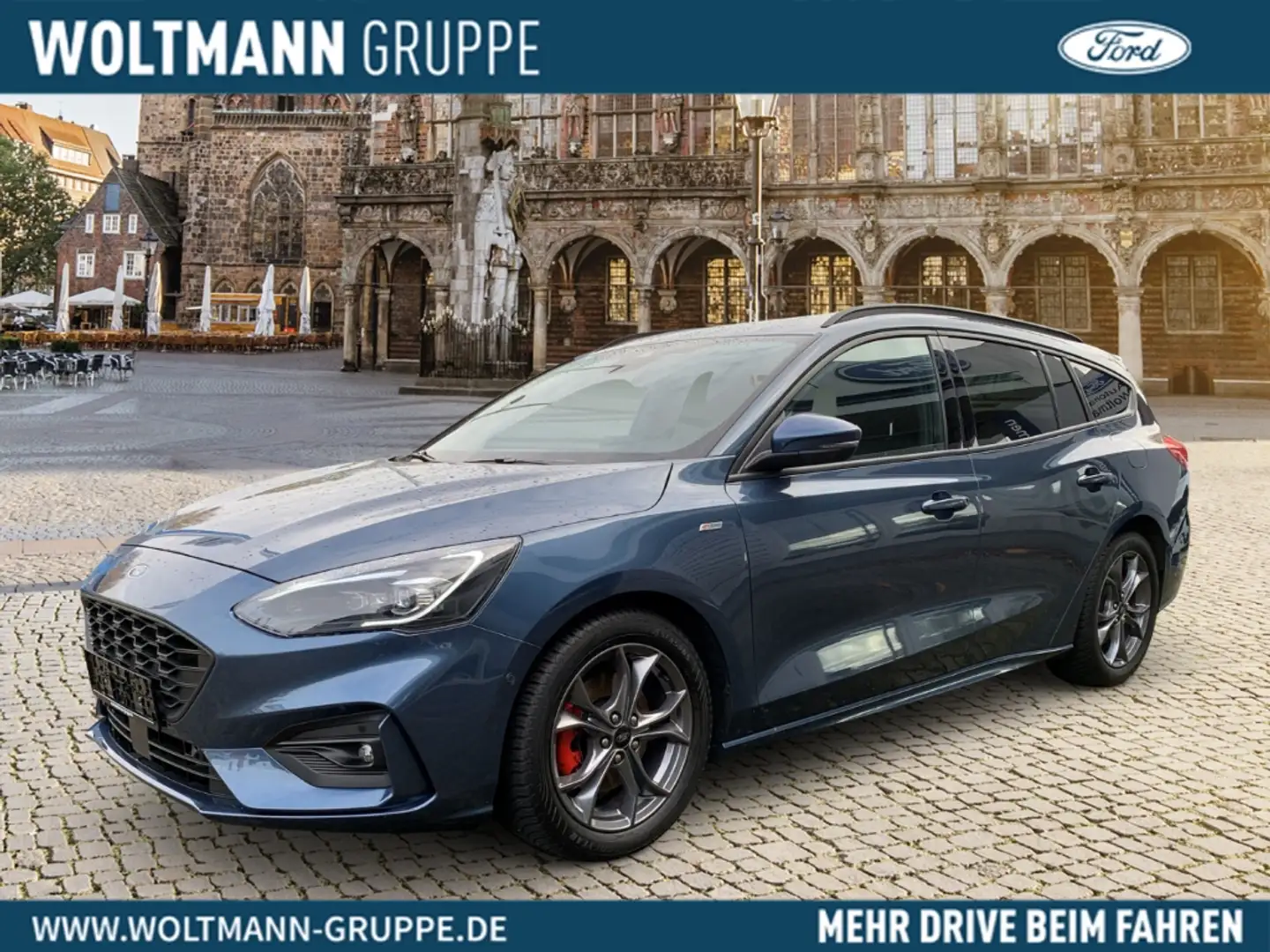 Ford Focus Turnier ST-Line X 1.0 EcoBoost Mild-Hybrid LED Sch Blauw - 1