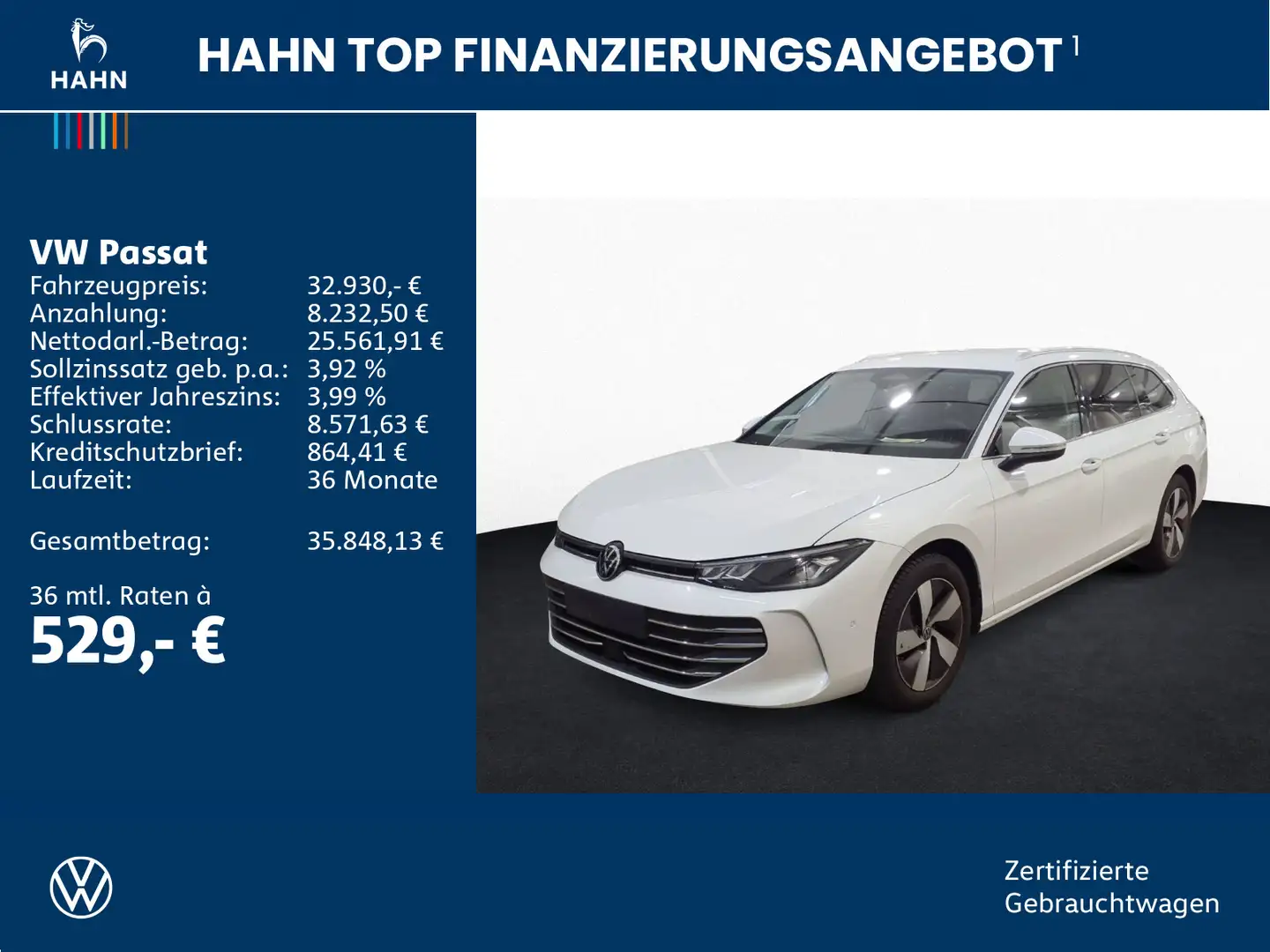 Volkswagen Passat Variant 1.5eTSI DSG Business 360° AHK LED Weiß - 2