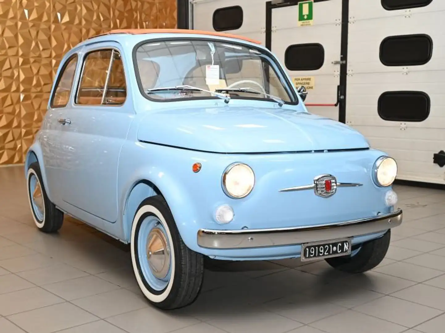 Fiat 500 F110 CABRIO TOTALMENTE RESTAURATA TARGHE ORIGINALI Blauw - 2