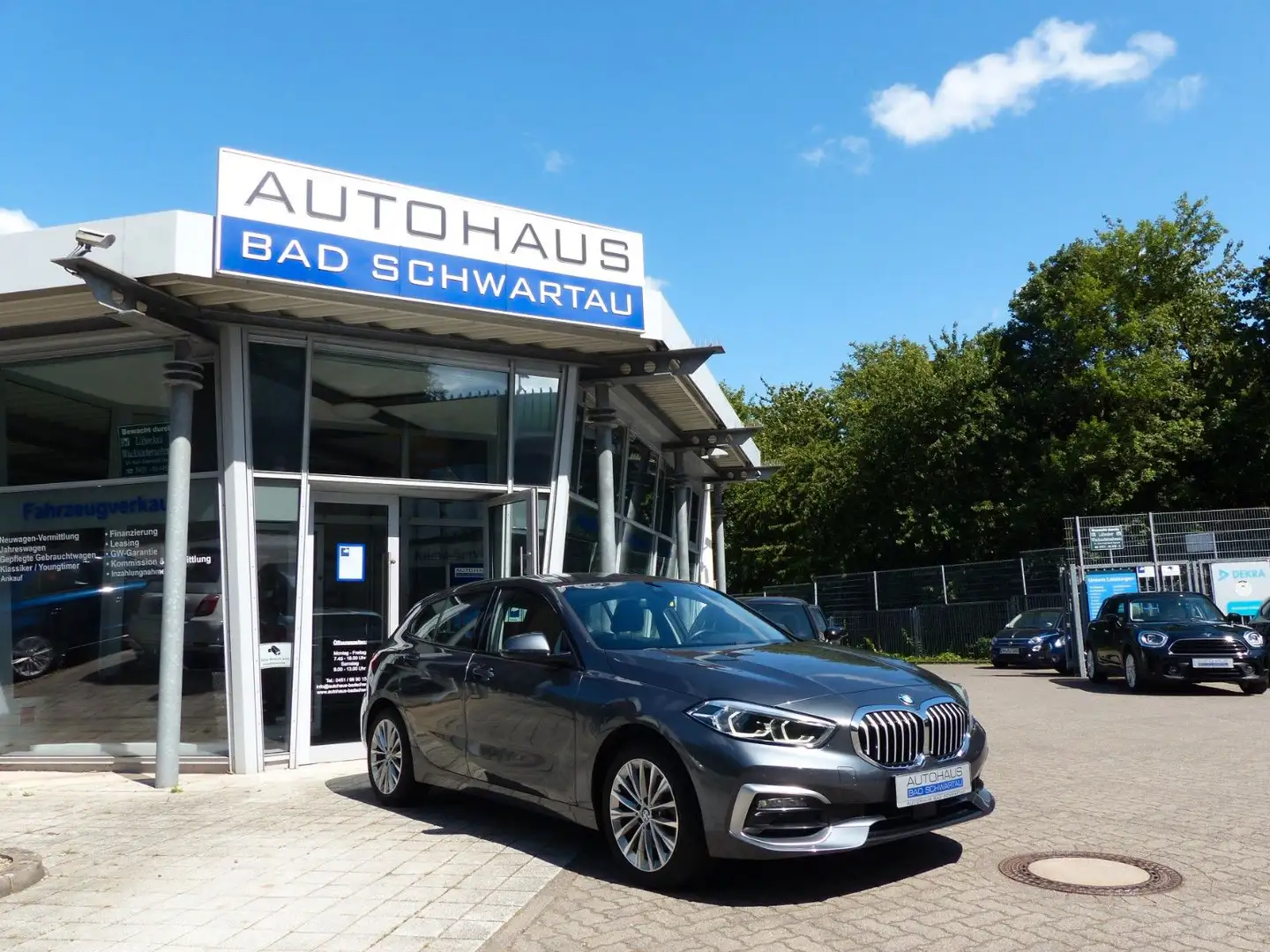 BMW 118 i Aut., Gestikst, Driving-Ass., Business-Prof Grau - 1