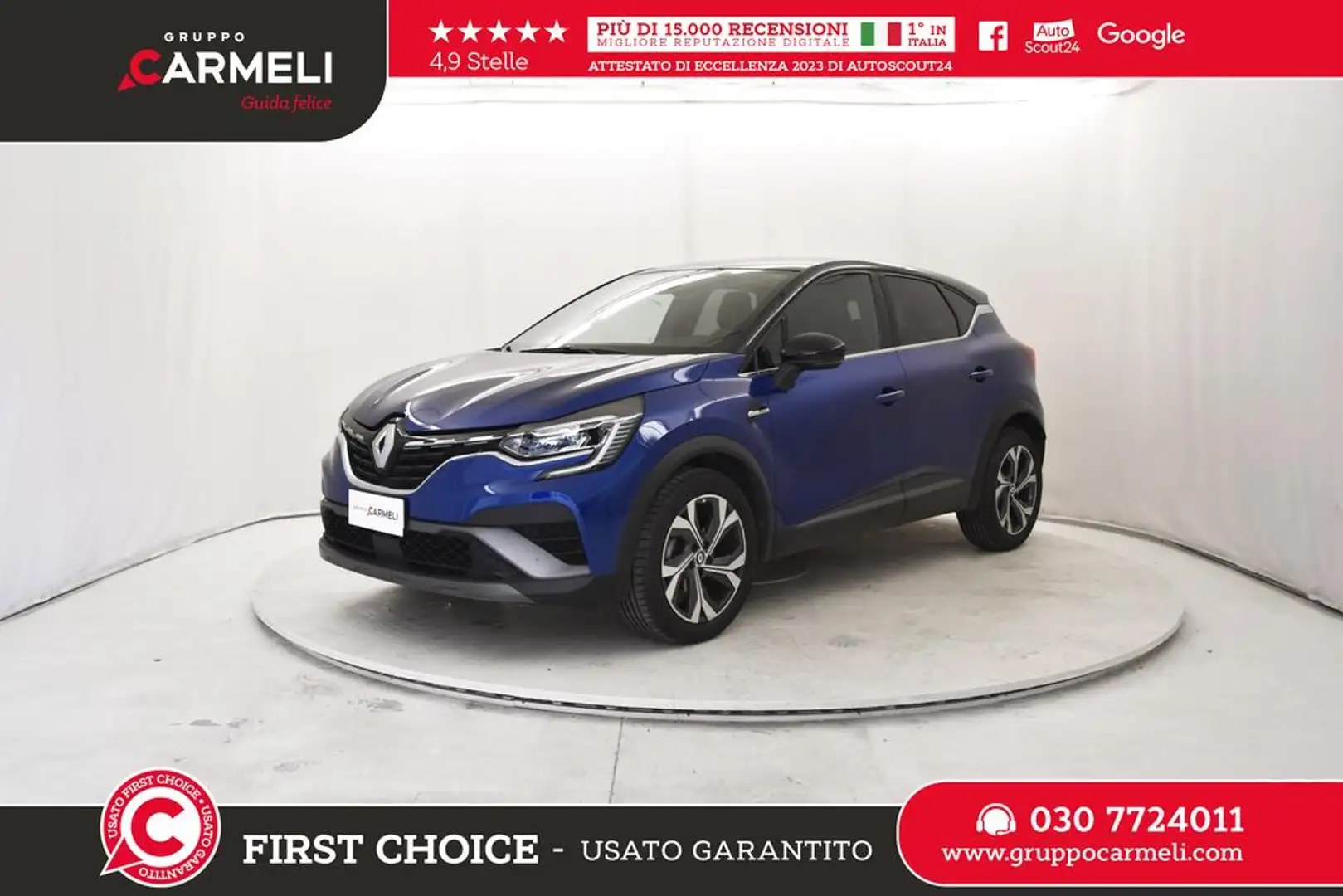 Renault Captur 1.0 tce RS Line Gpl 100cv Azul - 1
