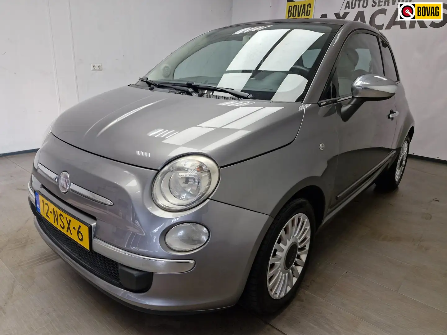 Fiat 500 1.2 Lounge AUTOMAAT ! GARANTIE ! AIRCO ! GLASDAK ! Gris - 1