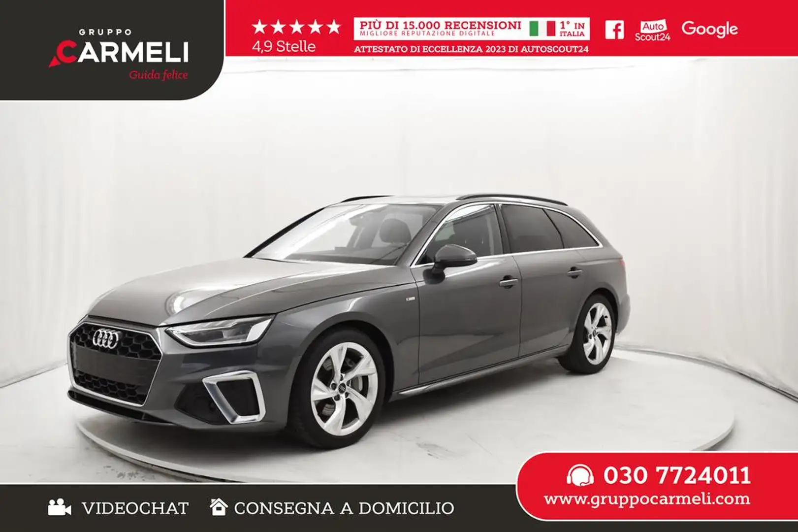 Audi A4 Avant 40 2.0 tdi mhev S line edition 204cv Grijs - 1