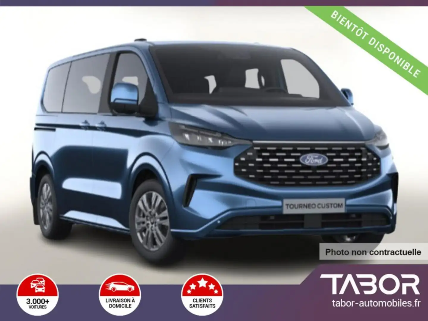 Ford Tourneo Custom 2.0 TDCi 136 Aut Tit 320 L1 Bleu - 1