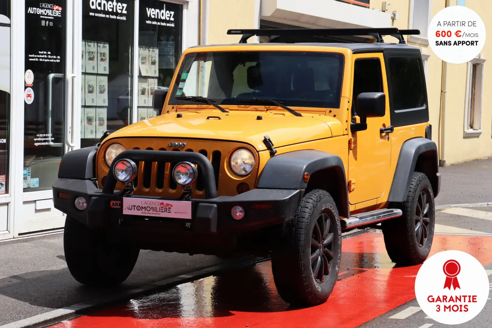 Jeep Wrangler 2.8 CRD 200 4WD Sport BVM6 (Pare Buffle, Attelage) Jaune - 1