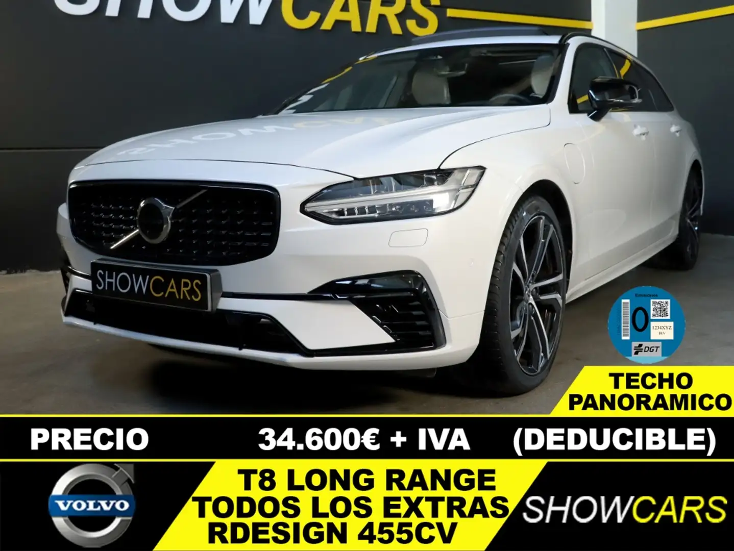 Volvo V90 T8 Recharge R-Design AWD Blanco - 1