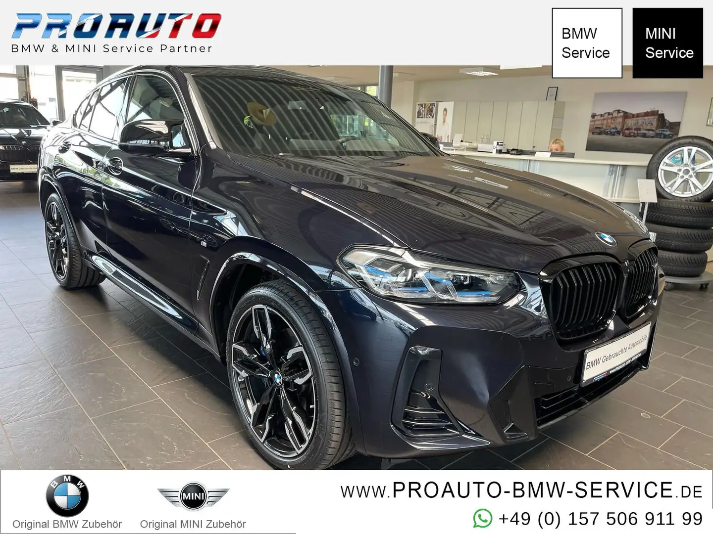 BMW X4 M40i LASER/AHK/MEMO/PANO/HUD/Komf.Zg/21" Schwarz - 1