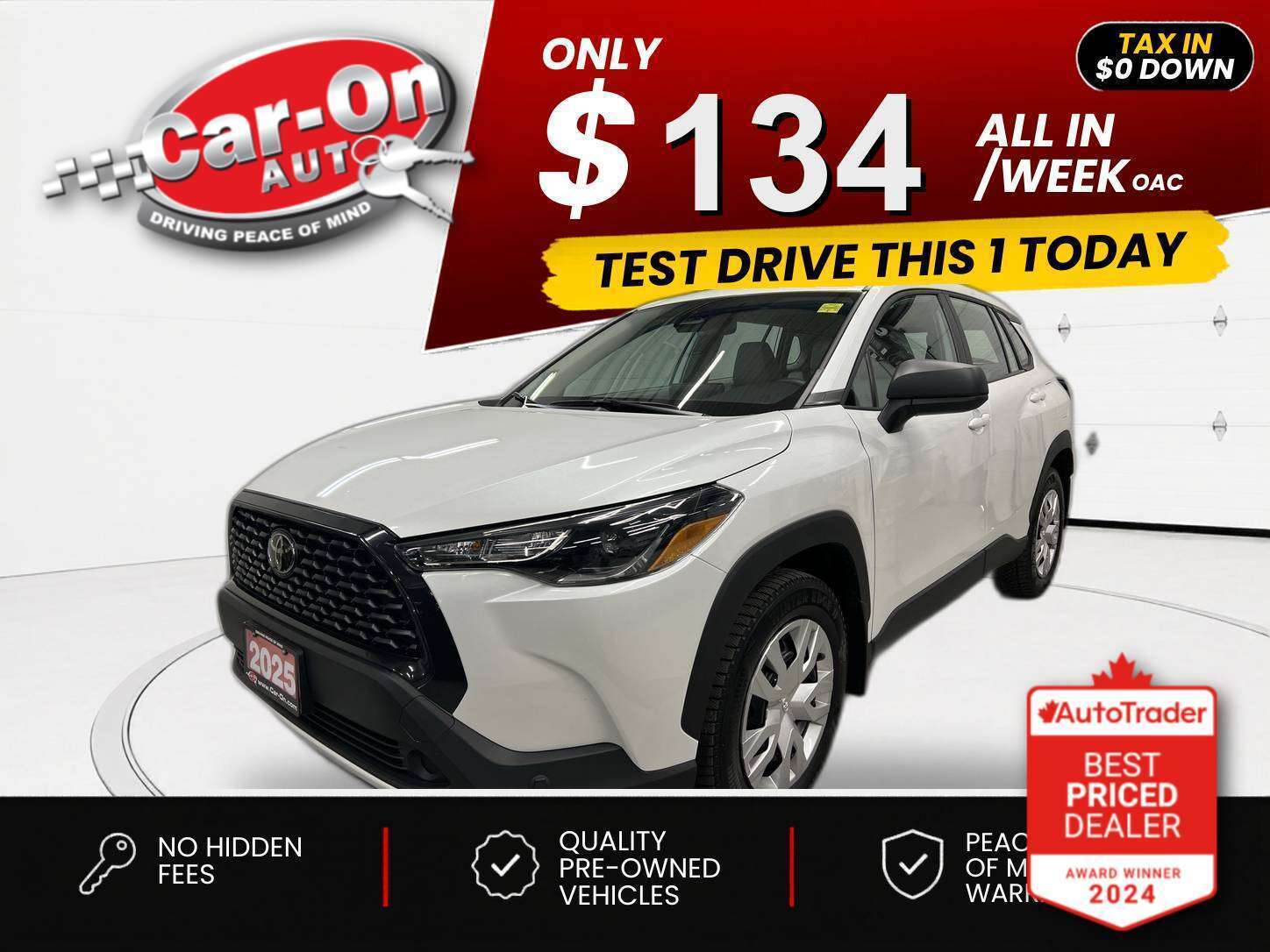 White 2025 Toyota Corolla Cross SUV / Crossover All-Wheel Drive Automatic
