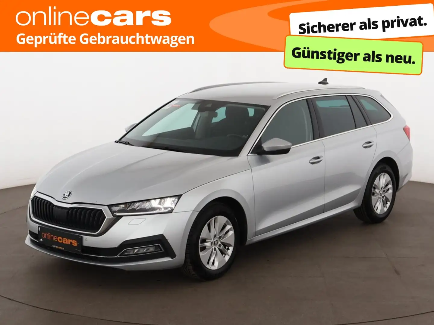 Skoda Octavia Combi 2.0 TDI Ambition Aut LED NAVI TEMP Silber - 1
