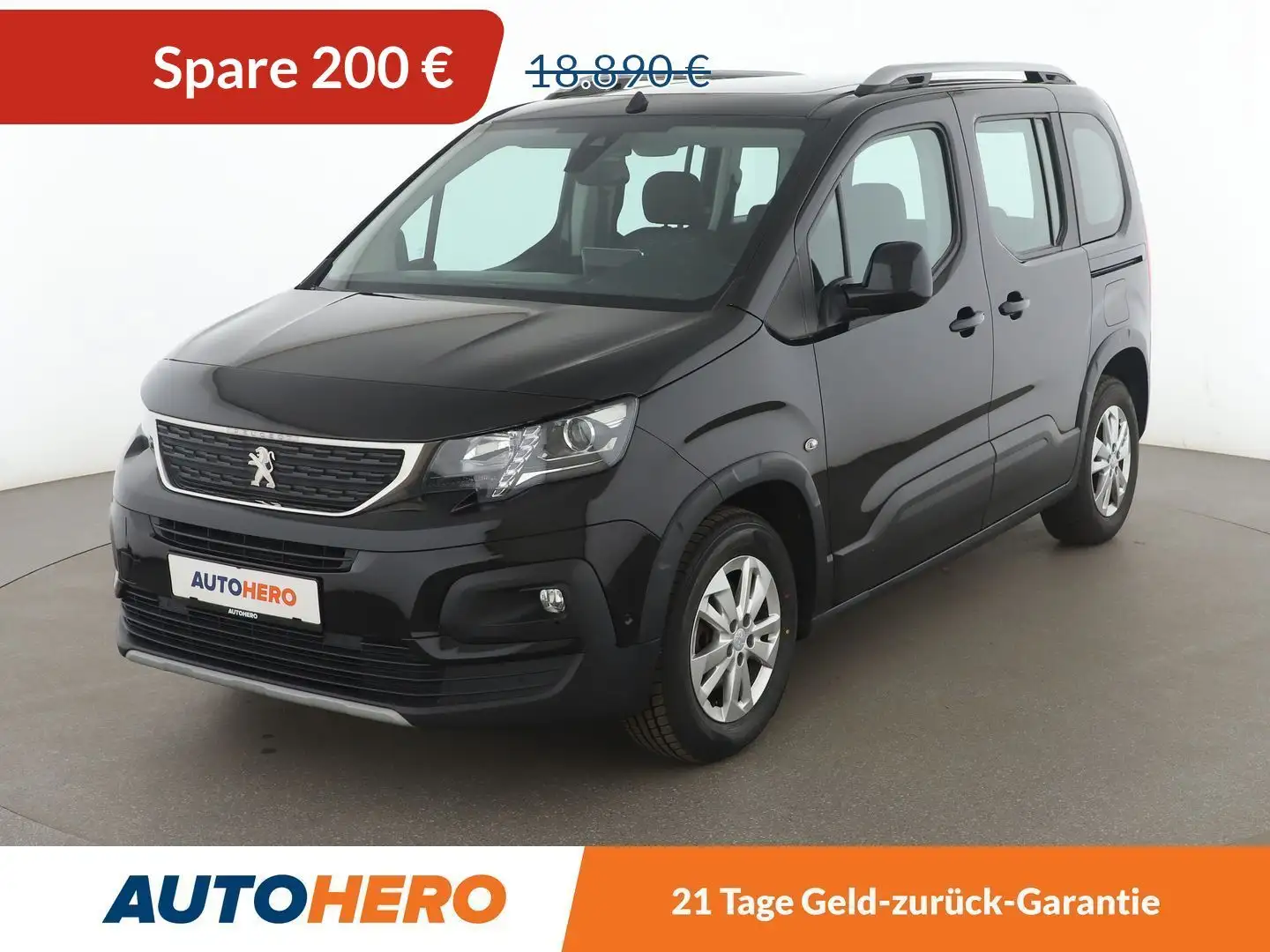 Peugeot Rifter 1.5 Blue-HDi Allure L1 Aut*NAVI*TEMPO*CAM*PDC*SHZ* Schwarz - 1