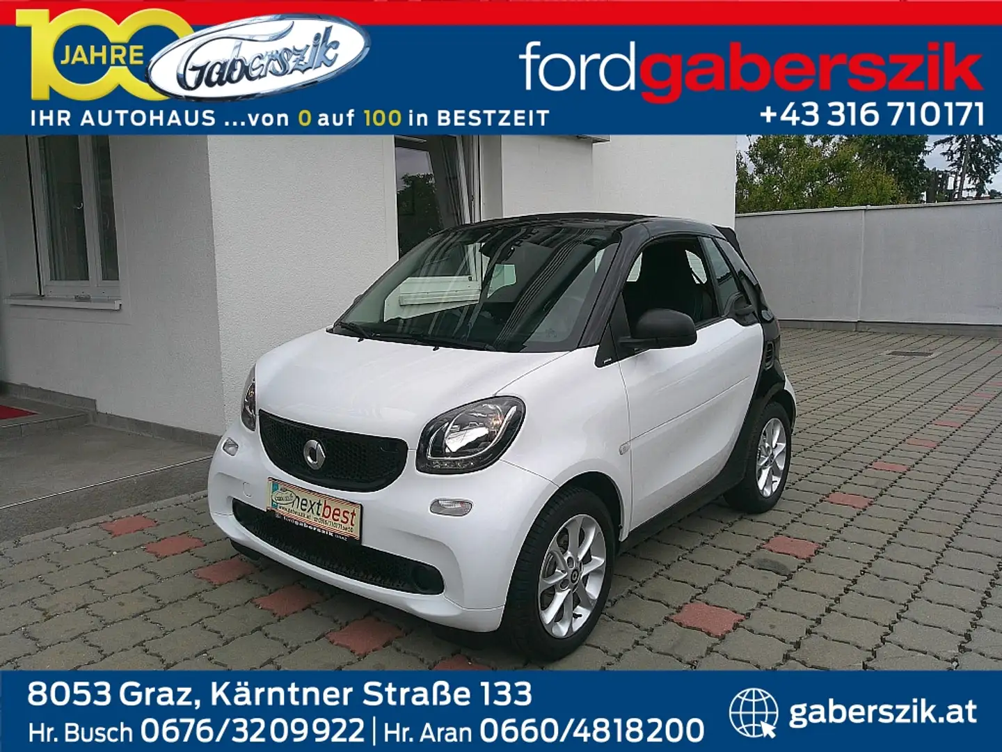 smart city-coupé/city-cabrio smart fortwo cabrio Passion twinamic Start/Stop Blanc - 1