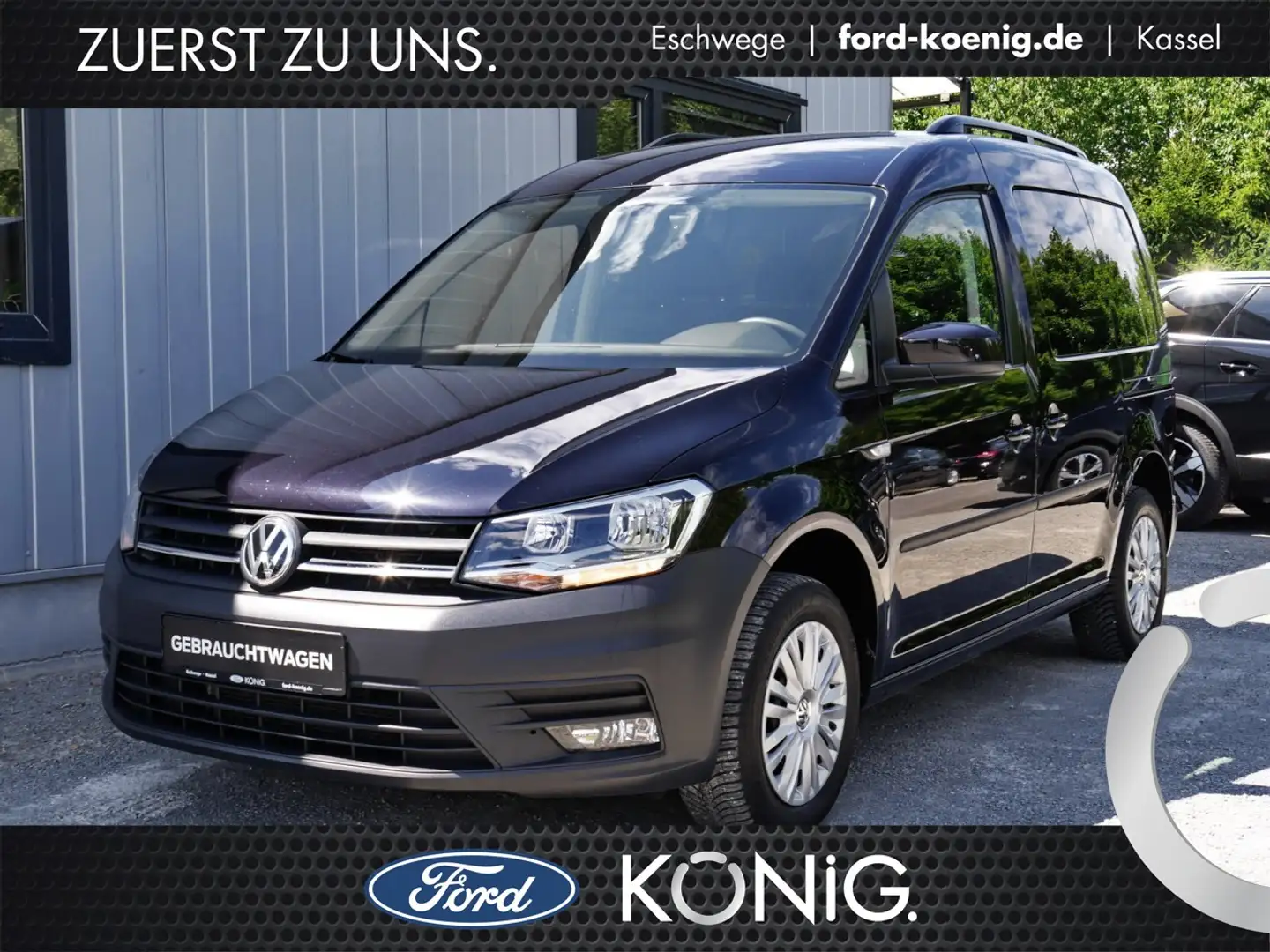 Volkswagen Caddy Trendline 2.0 TDI Abnehmbare-AHK+ParkPilot Klima Чорний - 1