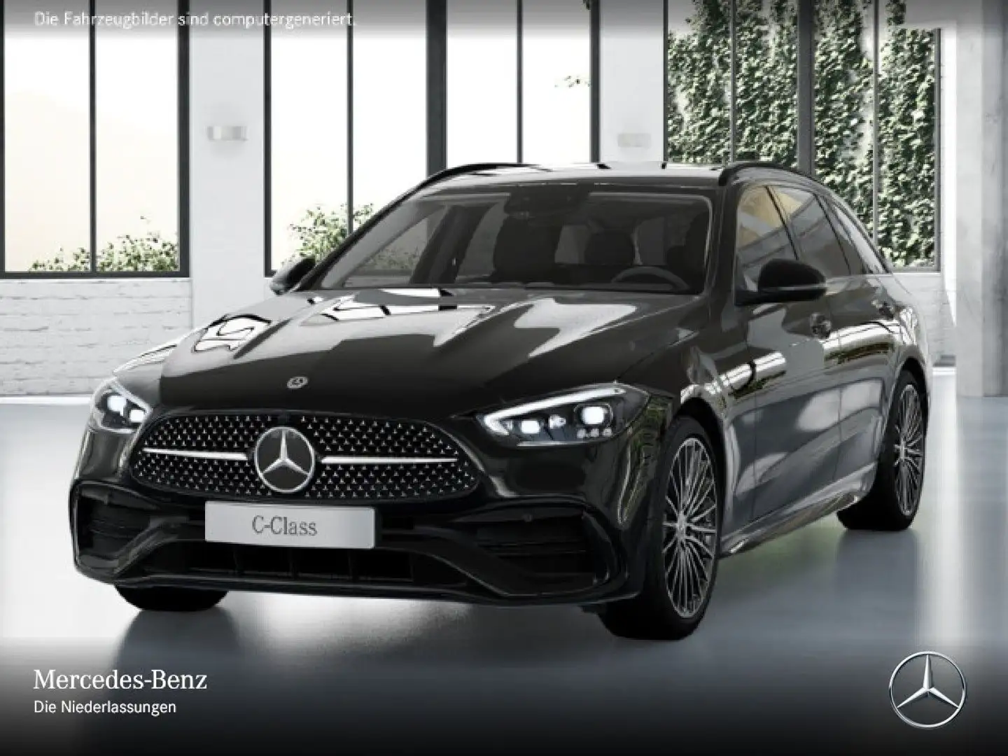 Mercedes-Benz C 220 d T 4M AMG+NIGHT+AHK+KAMERA+19"+KEYLESS+9G Schwarz - 2