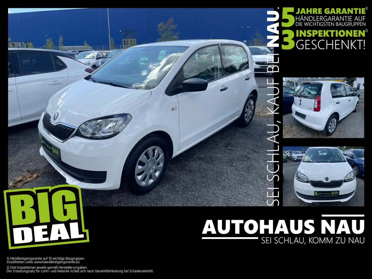 Skoda Citigo 1.0 Active BIGDEAL 5 Jahre Garantie+3 Inspektionen Weiß - 1