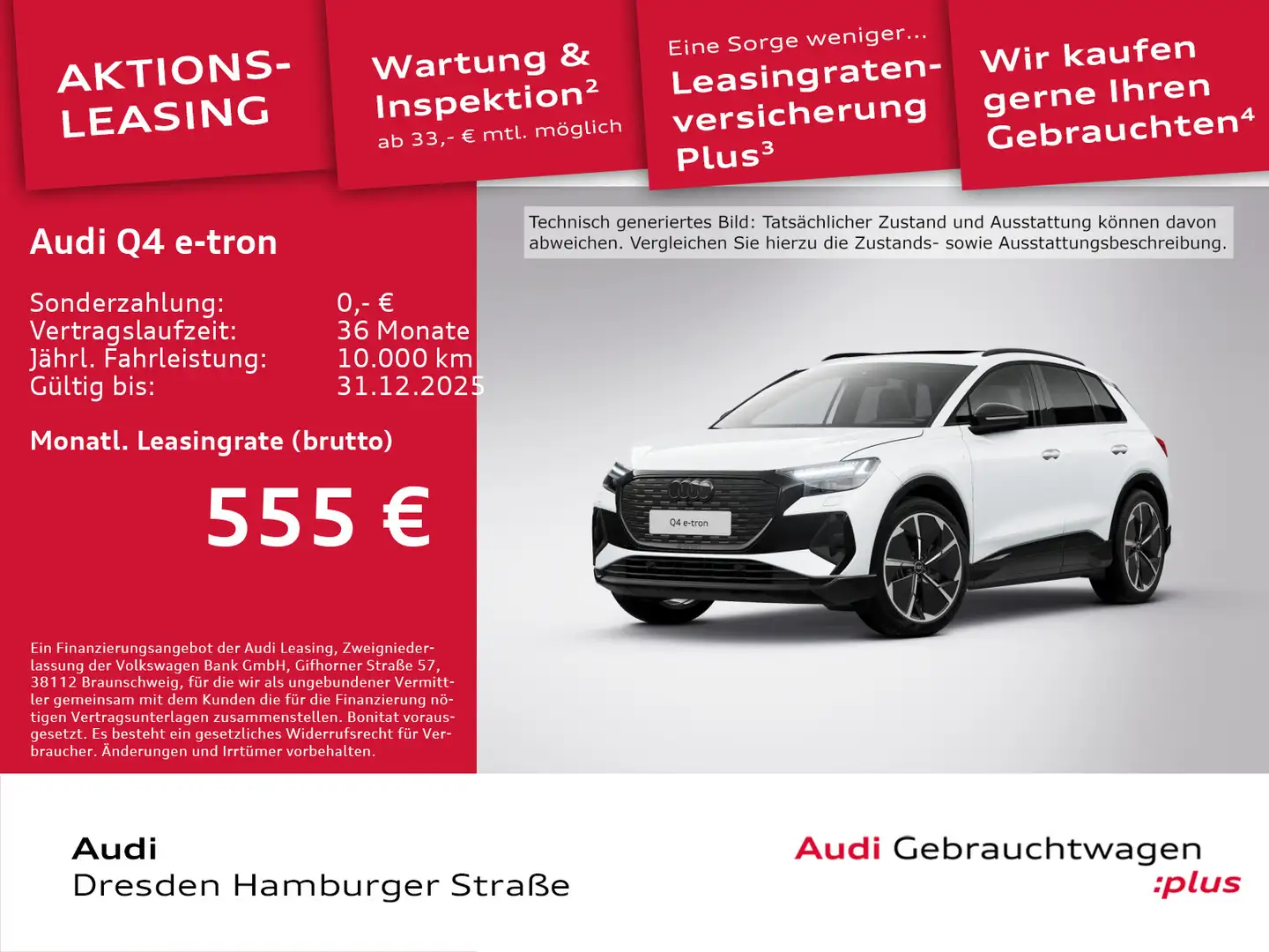 Audi Q4 e-tron 45 edition S line Pano Matrix Weiß - 1