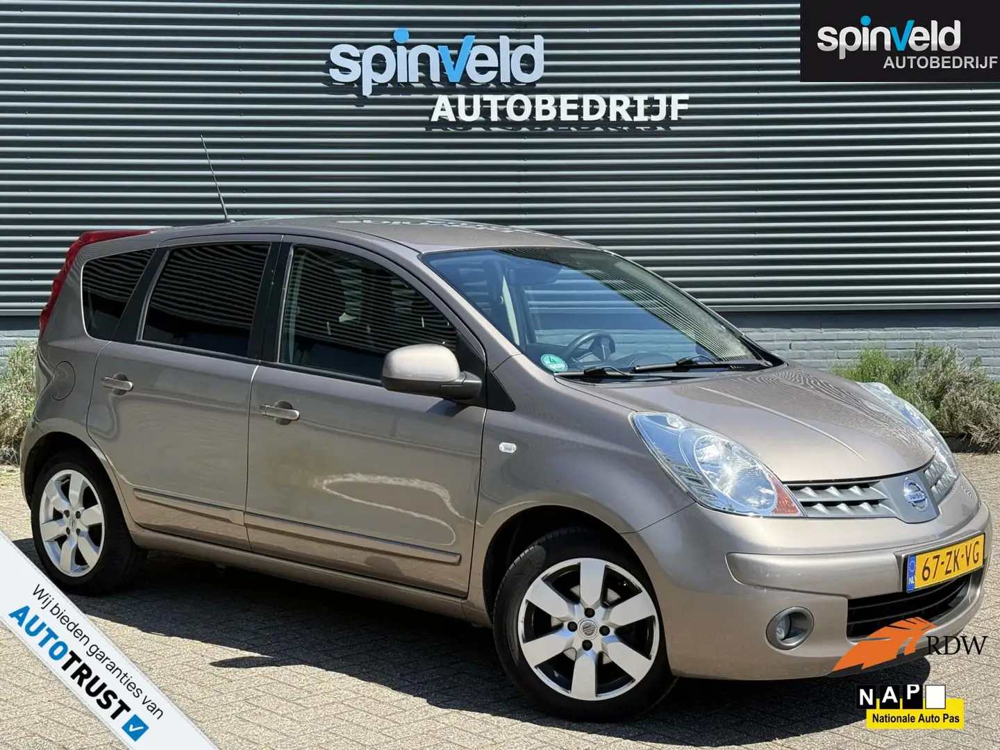 Nissan Note 1.6 Acenta BJ`08 AUTOM. NAP NL Airco Trekhaak Elek Коричневий - 1