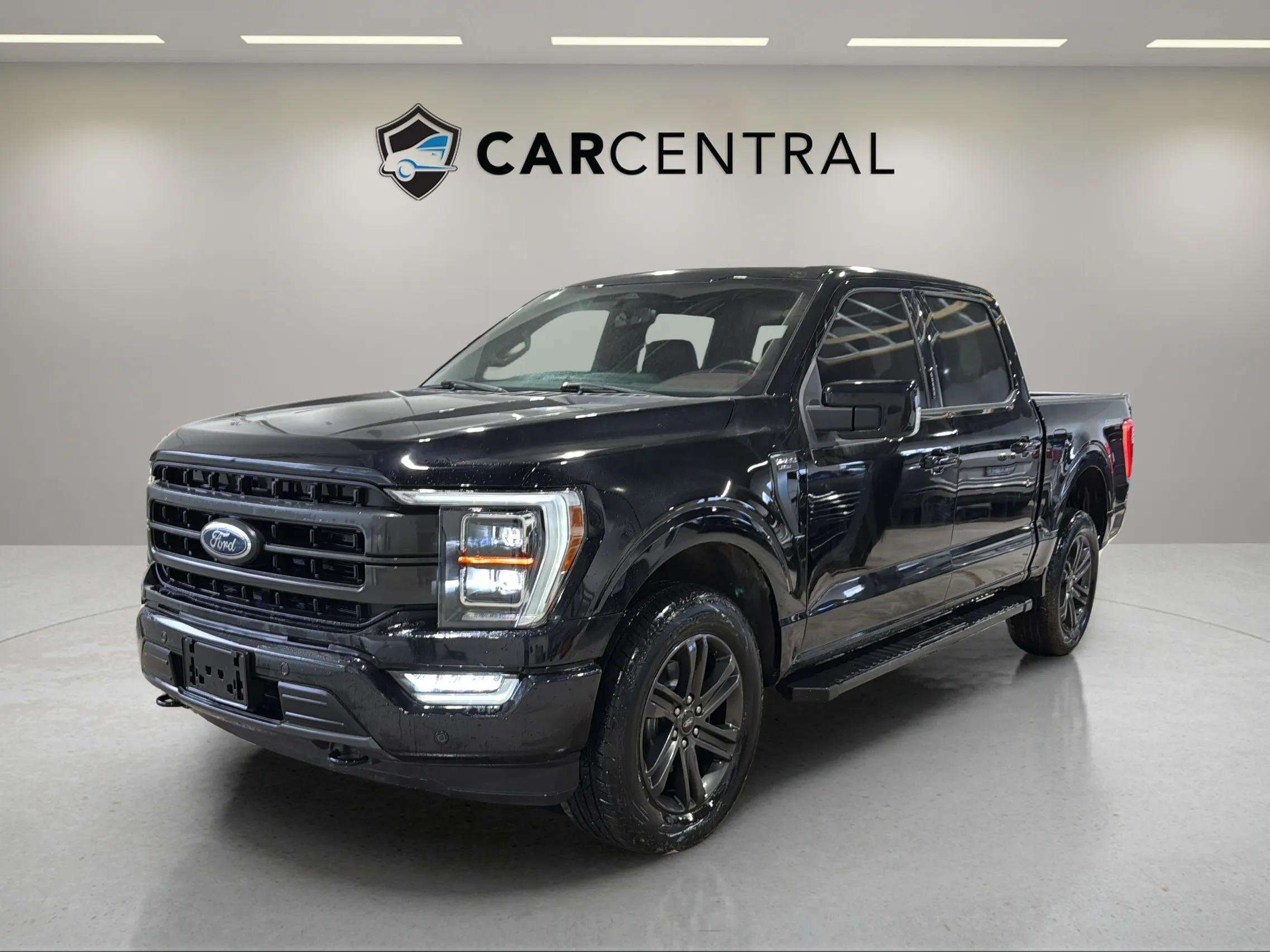 Black 2022 Ford F-150 Pickup Truck Four-Wheel Drive Automatic