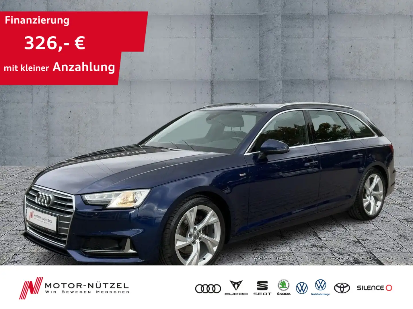 Audi A4 40 TFSI S-TR S-LINE XENON+NAVI+ACC+SHZ Blau - 1
